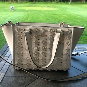 Coach Crosby with Floral Rivets in Chalk